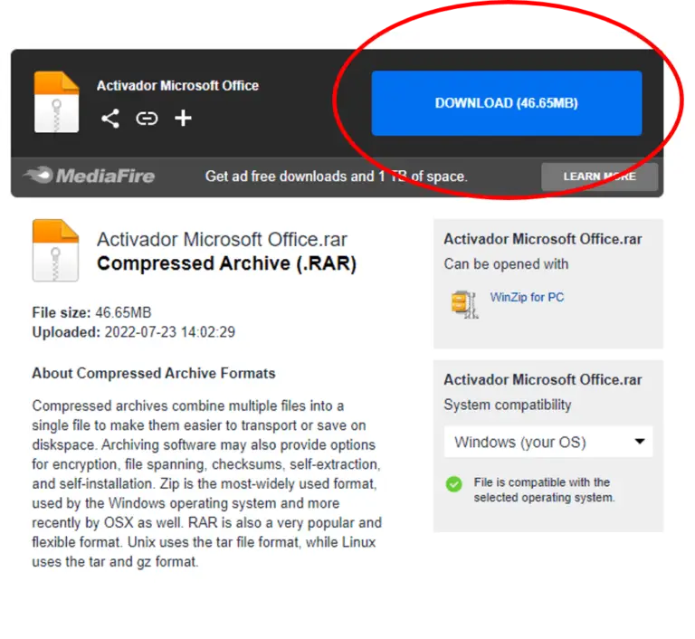 DESCARGA ACTIVADOR OFFICE Y WINDOWS