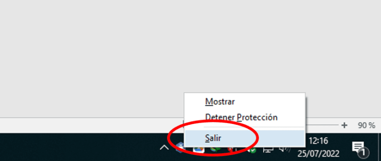CERRAR TEMPORALMENTE EL ANTIVIRUS